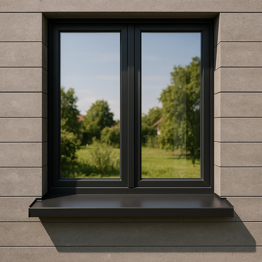 Aluminiowy parapet zewnętrzny z montażem